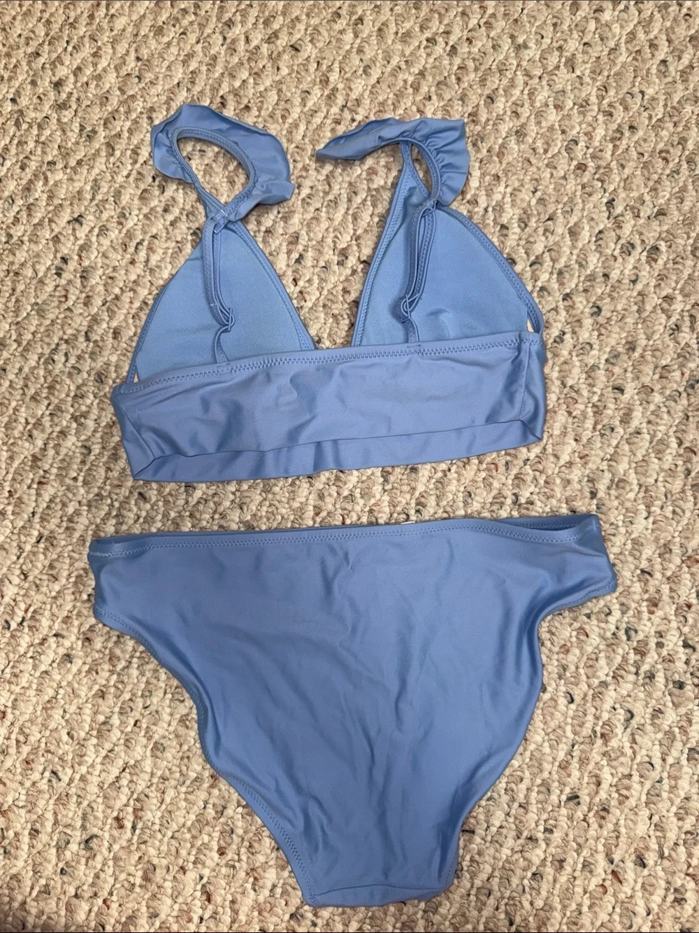 aerie Light Blue Ruffle Bikini Set